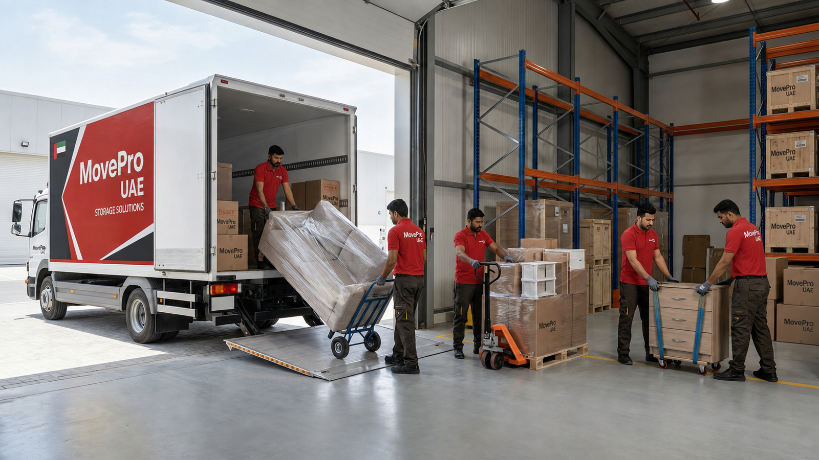 Professionally managed storage facility with safely organised customer belongings